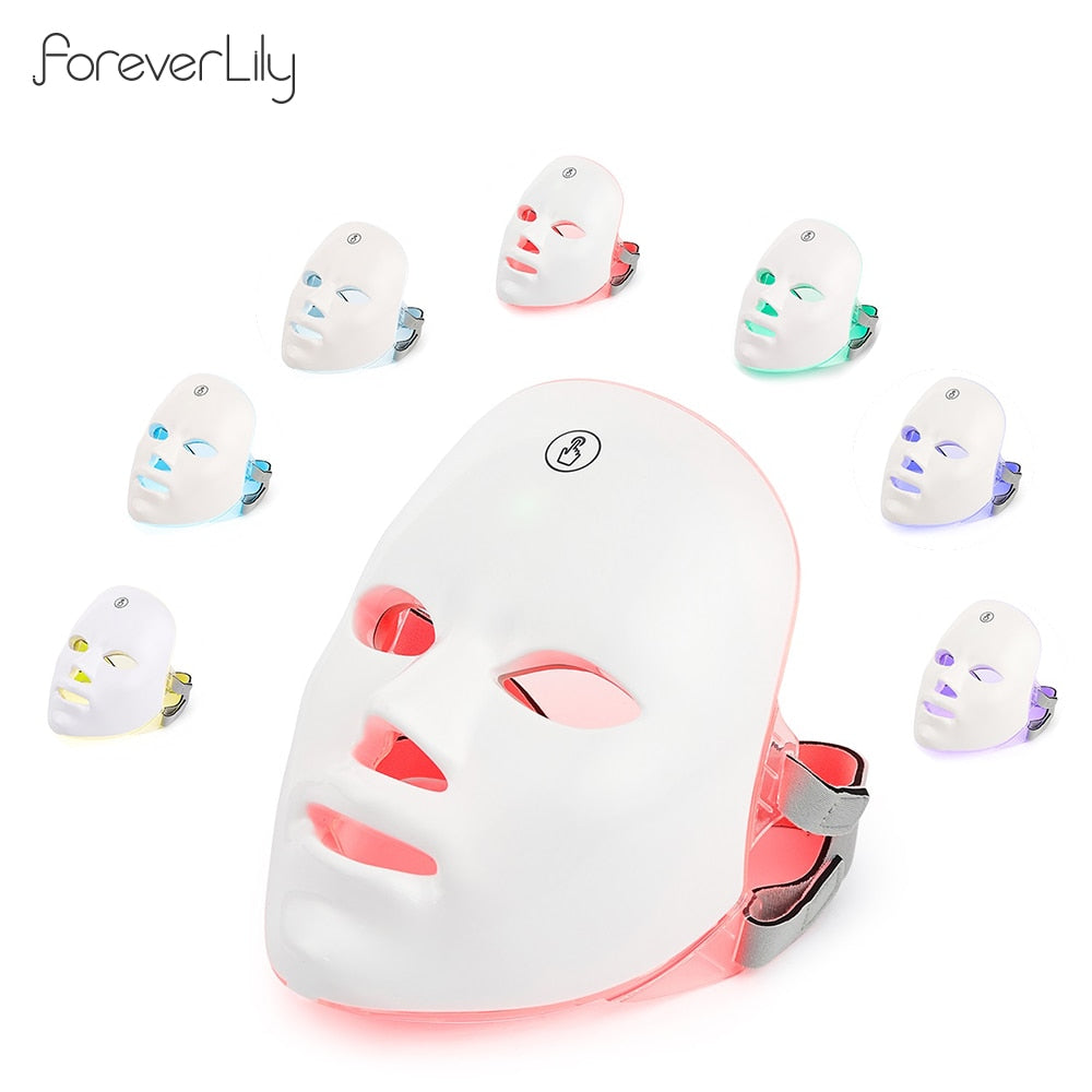 LED Facial Mask Photon Therapy Skin Rejuvenation Anti Acne Wrinkle Removal Skin Care Mask Skin Brightening